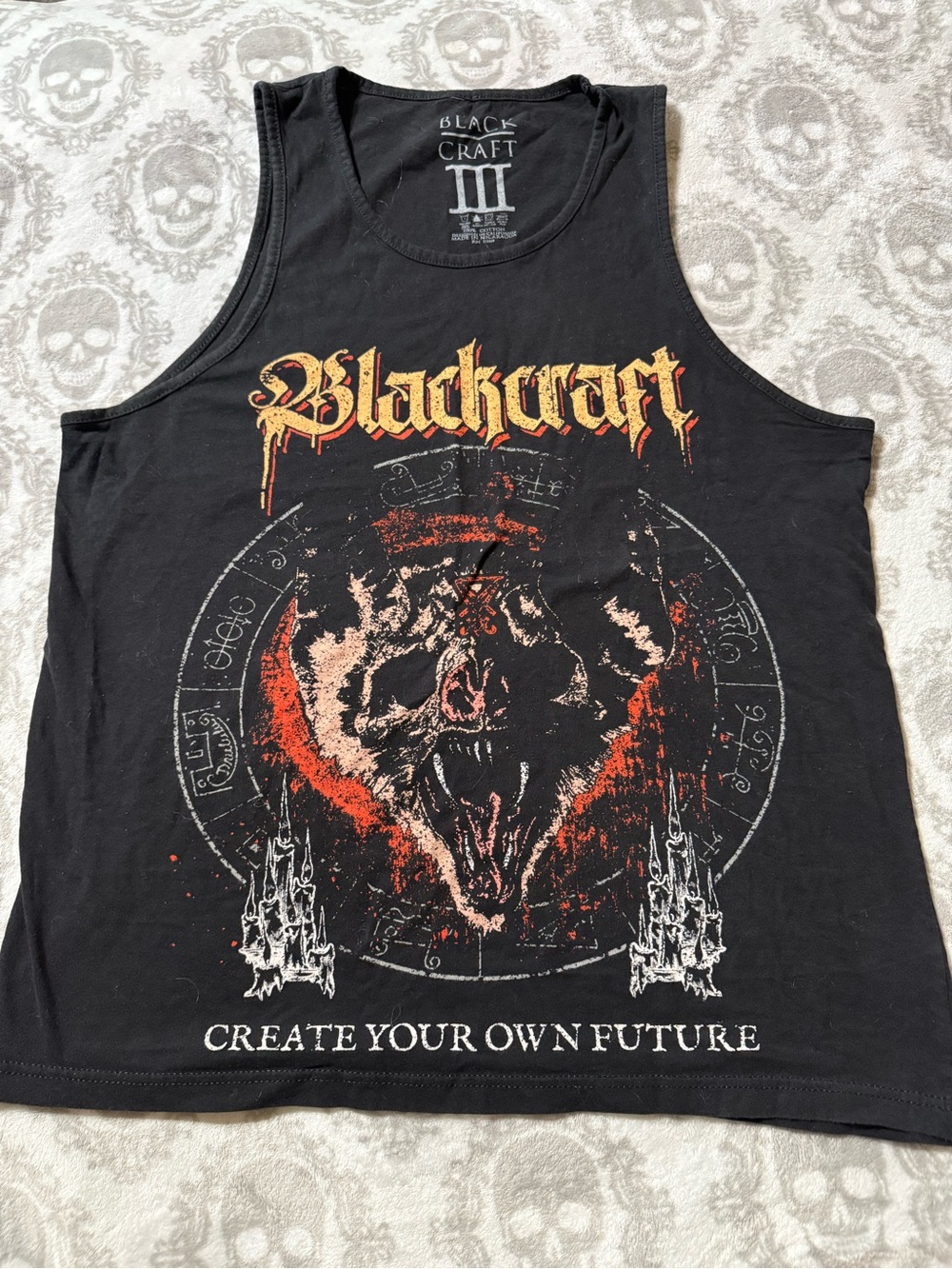 Black Blackcraft Cult Bat T-shirt Size Large